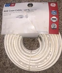 Ge RG6 50 Ft White Coax Cable For Video Connection Tv, Dvd & Vcr. Fixed Price $14.99.