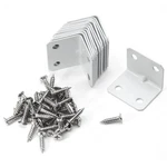 Biaungdo 24 Pcs White Metal Corner Brace, 26 X 32MM Shape Shelf Bracke.... Fixed Price $17.21.