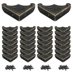 Auvotuis 30PCS Antique Box Corner Protectors, 1.5"X1.5"X0.3", Bronze. Fixed Price $10.36.