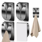 4 Pcs Adhesive Kitchen Towel Holders Stainless Steel Hooks Wall Mount Non Drill. Fixed Price $25.34.