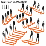 12/24 Pack Garage Tool Organizer Wall Mount Hooks Adjust Storage Holders Garden. Fixed Price $21.99.