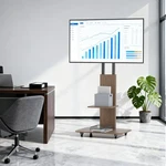 Universal Mobile Tv Stand Mount With Mdf Shelves For 40-75'' Tilts Up Down. Fixed Price $123.91.