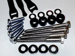 Complete Kit M8X30MM Tv Wall Mount Bracket Bolts Lag Screws Wire Wraps Vesa 400. Fixed Price $9.50.