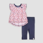 Burts Bees Baby- Girls 2PC Daisy Fields Floral Tunic & Blue Leggings 3-6 Months. Fixed Price $15.28.