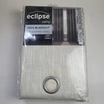 New Eclipse Blackout 50 X 108 One Grommet Curtain Panel 'white' #CT20. Fixed Price $13.95.