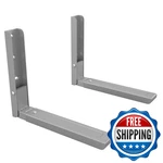 Avf Steel Universal Wall-mounted Microwave Brackets In Silver Set Of 2 EM60S-A. Fixed Price $40.33.