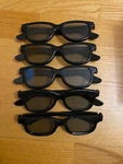 Five Pairs Of 3D Glasses For Vizio Lg And All Passive Type Tvs. Fixed Price $15.00.