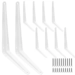 Uenhoy Pack White Shelf Brackets Inch Metal Floating 12" X 10". Fixed Price $34.16.