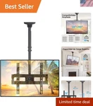 Adjustable Ceiling Tv Mount Fits 26-65 Inch Displays, Max Load 110LBS. Fixed Price $78.99.