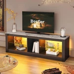 Bestier White Marble Tv Stand Led Entertainment Center 55 Inch,. Fixed Price $222.88.
