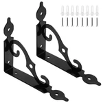 Luomorgo 2 Pcs Decorative Shelf Brackets, 5.4 Inch, Pieces, Black. Fixed Price $13.15.
