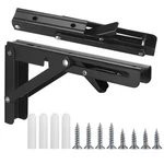 2 Pcs Folding Shelf Brackets, 8 Inch Heavy Duty Floating Triangle Brack.... Fixed Price $21.05.