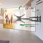 Barkan 13-90 Inch Dual Arm Full Motion Tv Wall Mount, Lifetime Warranty. Fixed Price $139.90.
