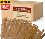 Birch Paint Sticks, 100 Bulk Pack, 12 Inch Clean & Smooth For Automotive, Indu. Fixed Price $58.71.