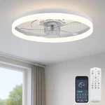 Fszdorj 20'' Ceiling With Light, Upgraded Low Profile Fan, Flush Mount. Fixed Price $104.85.