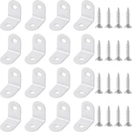 20 Pcs Small Right Angle Bracket White Corner Brace Shape Shelf 90 Deg. Fixed Price $13.92.