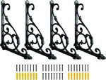 4 Pack Decorative Shelf BRACKETS,11 * 7.5 Inch Cast Iron Black. Fixed Price $85.99.