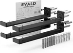 Evald Hidden Floating Shelf Brackets W/ Lip, Black Steel For 10" Boards. Fixed Price $30.00.