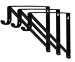 Premium Heavy Duty Closet Shelf And Rod Bracket, Black, 3-PACK. Fixed Price $23.60.