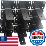 Mhmydz 12 Pack - 4 Inch Black Hidden Shelf Bracket 1/5 Thicked Iron. Fixed Price $46.47.