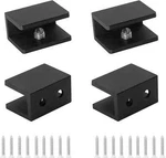 Litoexpe 8PCS Square Adjustable Frameless Glass Shelf Bracket Holder, Black Heav. Fixed Price $14.88.
