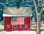 Lang Patriotic Holiday Christmas Cards Susan Winget Art New 5-3/8 X 6-7/8. Fixed Price $14.95.