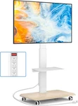 Sleek Rolling Tv Stand With Power Outlet For Home Decor, Height Adjustable Porta. Fixed Price $166.99.