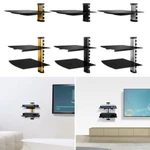Single/dual Glass Shelf Wall Mount Under Tv Cable Box Component Dvd Dvr Bracket. Fixed Price $18.94.