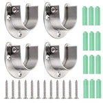 Ownmy 4 Packs Closet Rod End Supports Brackets 1-1/2" Diameter, Silver Tone. Fixed Price $14.64.