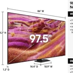 Samsung Neo Qled Mini 98" 4K Uhd Smart Tv Black 2025 QN98QN90FAFXZA. Fixed Price $4100.00.