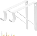 Pack Closet Rod Bracket, 12 X 10.4 Inch Wall Mounted Shelf Whi. Fixed Price $30.38.