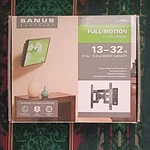 Sanus Vuepoint Full Motion Tv Wall Mount 13-32 35 Lbs Black F107C. Fixed Price $36.00.