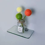 Wall Mounted Tempered Glass Floating Decorative Display Shelf Home Office Dec.... Fixed Price $25.69.