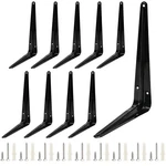 Uenhoy 10 Pack Shelf Brackets 8 Inch Heavy Duty Metal Floating X 6 , Black. Fixed Price $18.99.