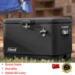 Coleman 54 Qt Steel Belted Cooler Stainless Ice Chest Bottle Opener New. Fixed Price $207.99.