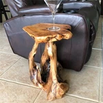 Rustic Cedar Root Flower Stand Stool - 19.5" Tree Stump Side Table Handcrafted. Fixed Price $124.66.