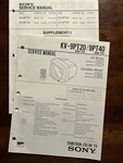 Sony KV-9PT20 KV-9PT40 Crt Trinitron Color Television Tv Service Manual Original. Fixed Price $39.99.
