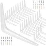 Zoenhou 24 Packs 6 X 8 Inch White Shelf Brackets, Heavy Duty L-bracket Suppor.... Fixed Price $26.35.