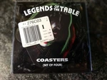 Kiss Legends Of The Table Set 4 Coasters Unopened Gene Paul Peter Ace. Fixed Price $43.95.