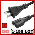 100 Pack Polarized Power Cord Cable 2 Prong Universal Standard 5FT Tv Wall Plug. Fixed Price $79.99.