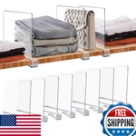 Joy Decor 8-PACK Clear Acrylic Shelf Dividers Closet Organizer Storage 11.8X7.87. Fixed Price $46.71.
