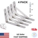 Brackets Shelf Heavy 10 Inch Stainless Solid Duty Steel 4 Pieces Shelves. Fixed Price $31.48.