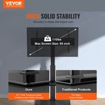Swivel Stand Mount, Adjustable For 32-85" Portable W/ Tempered Glass Base. Fixed Price $105.99.