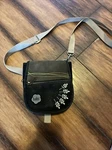 Haiku By Sharon Eisenhauer Women's Small Crossbody Handbag Black Khaki Purse. Fixed Price $24.95.