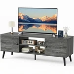 Tv Stand For 55 Up Entertainment Media Center Wood Storage Console Table. Fixed Price $54.97.