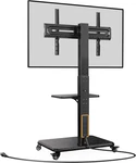 Mobile Tv Stand With Power Outlet, Tilt & Swivel Rolling For 32-75 Inch. Fixed Price $259.99.