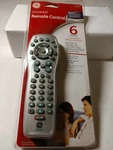 Ge 6 Device Universal Remote 24922 Tv Dvd Dvr Cbl Amp Aux New Free Shipping. Fixed Price $10.87.