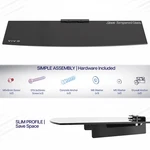 Vivo Floating Wall Mount 24" Tempered Glass Shelf For Dvd Player, Gaming, Audio. Fixed Price $39.99.