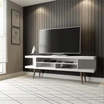 Manhattan Comfort Utopia 4 Shelves Wood Stand Up 65" In White. Fixed Price $321.96.