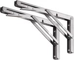 Yumore Folding Shelf Bracket 18",HEAVY Duty Stainless Steel 18INCH, Silver. Fixed Price $45.44.